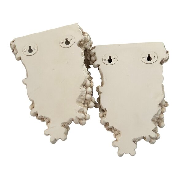 VTG Doves Grapes Grape Leaves  Drapery Curtain Rod Wall Sconce Corbel Holders - Picture 6 of 11